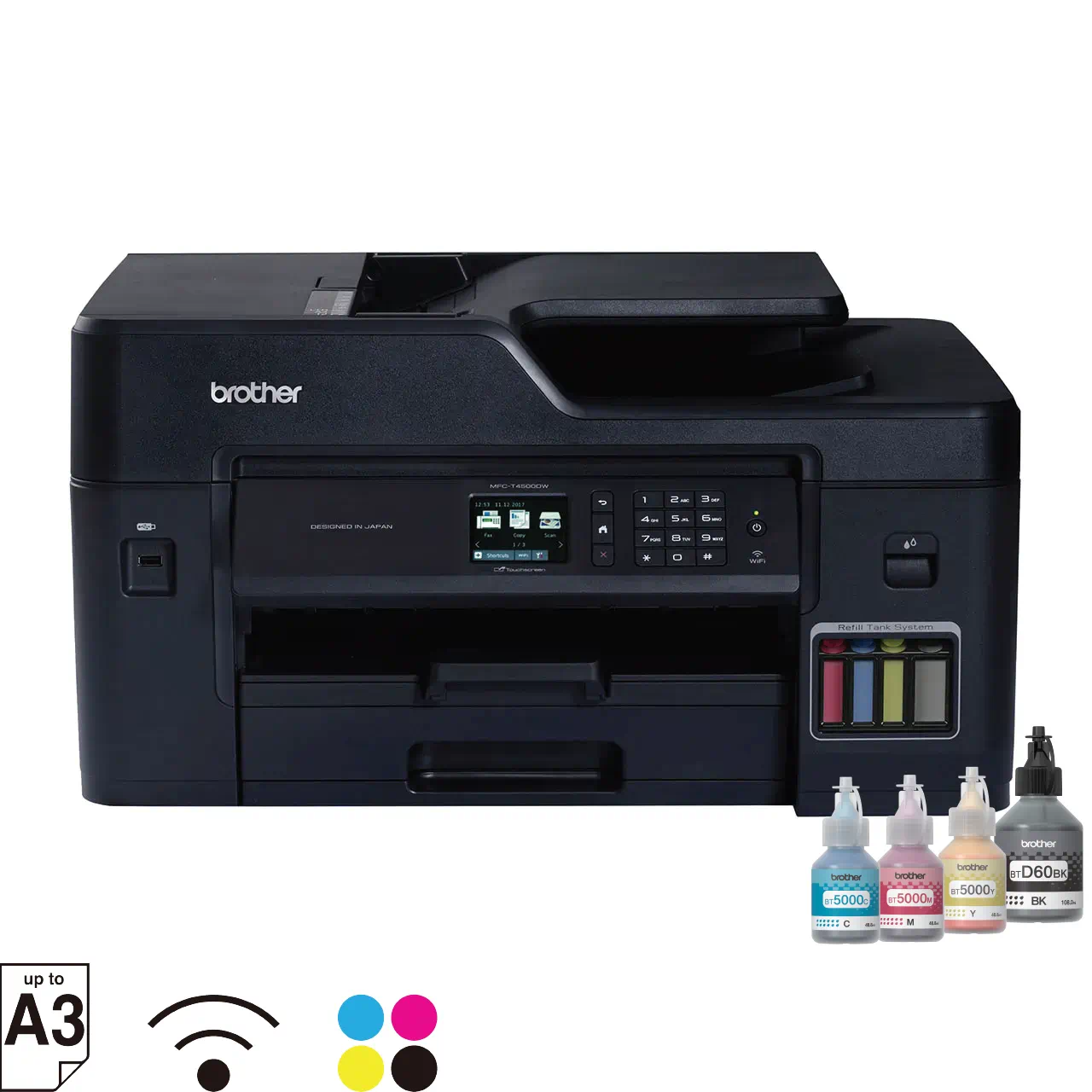 MFC-T4500DW เครื่องพิมพ์มัลติฟังก์ชัน อิงค์เจ็ท รับประกัน 2 ปี